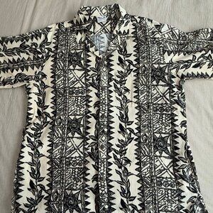 Go Barefoot Short Sleeve Hawaiian Button Down Shirt‎ Size 2XL